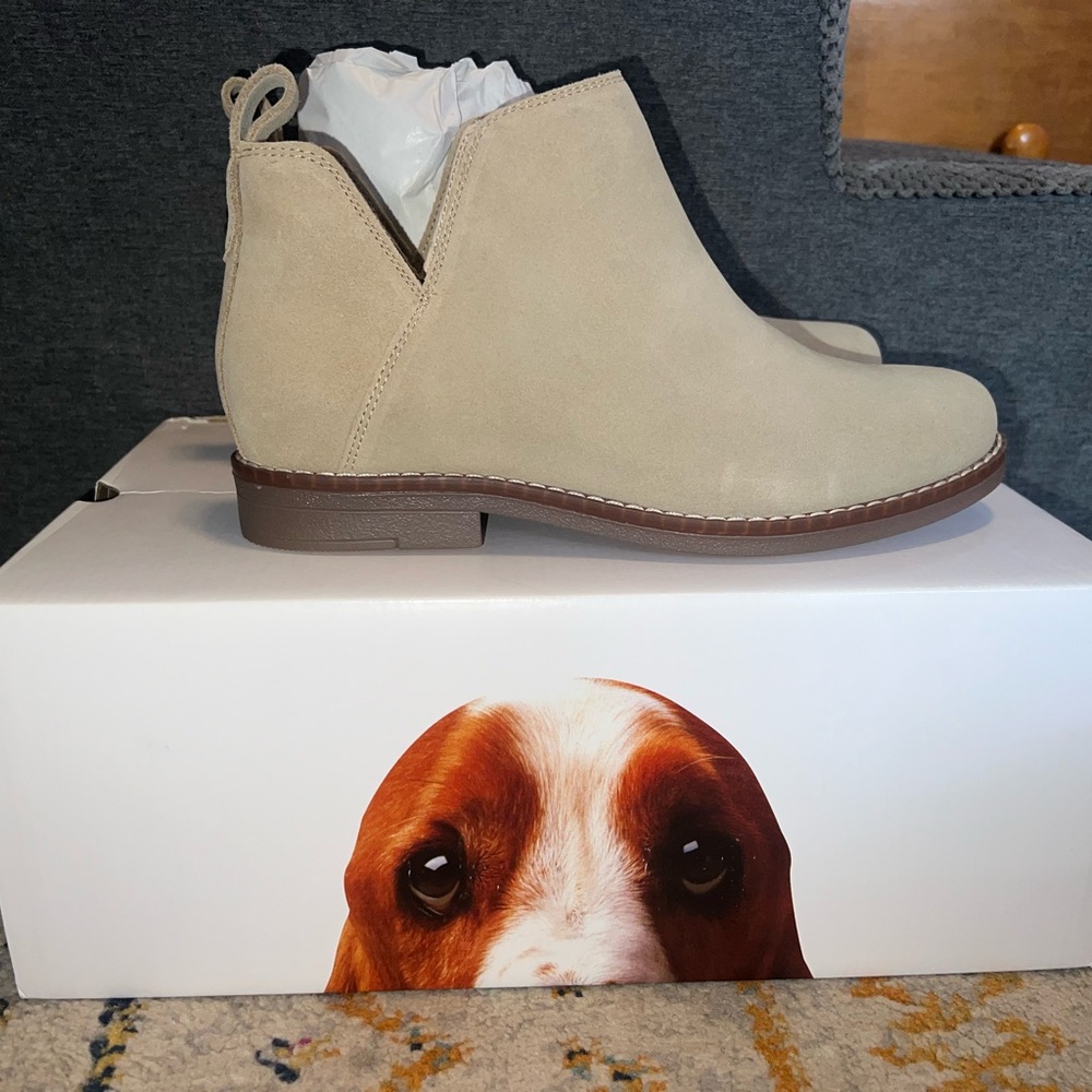 Beige Suede Ankle Boots